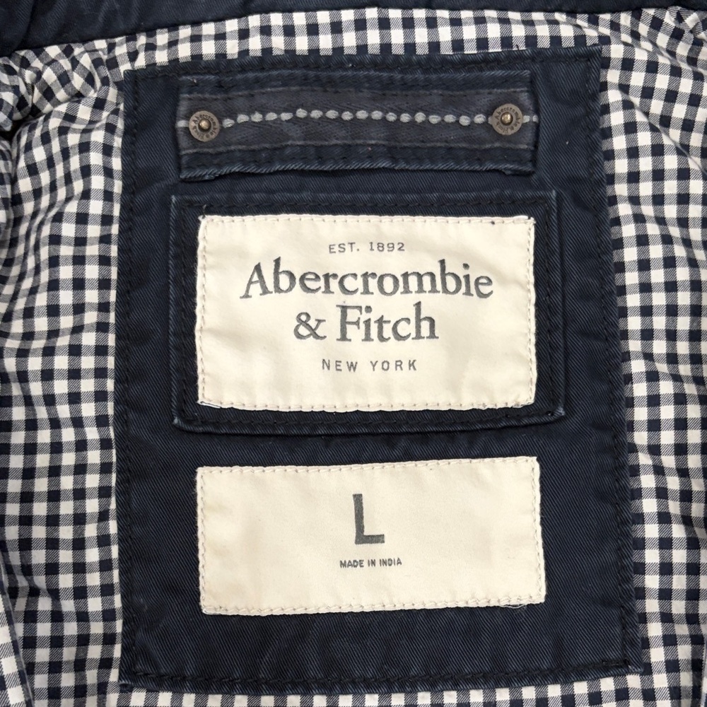 Abercrombie & Fitch Navy Hooded Men's Jacket,Size L. - Picture 16 of 17